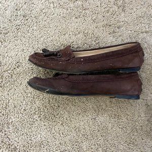 Tod's Brown Suede Gommino Driving Shoes (37/7)